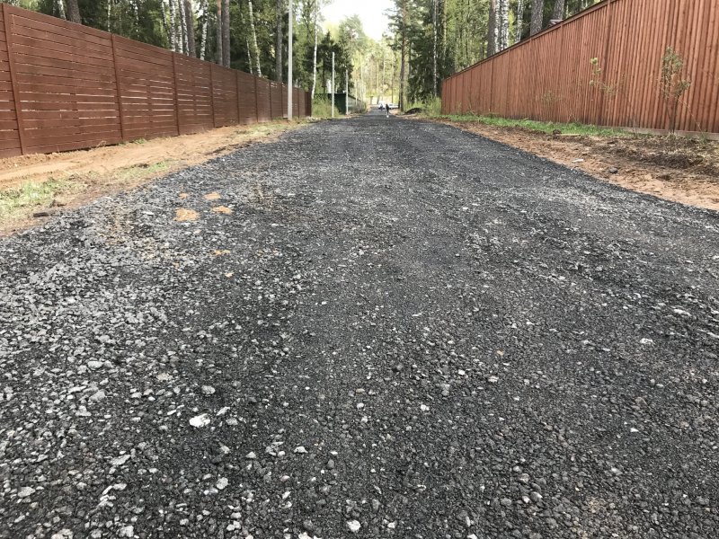 Дорога для дачи из асфальтогранулята